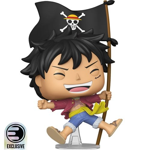 One Piece Monkey D. Luffy with Flag- Entertainment Earth Exclusive
