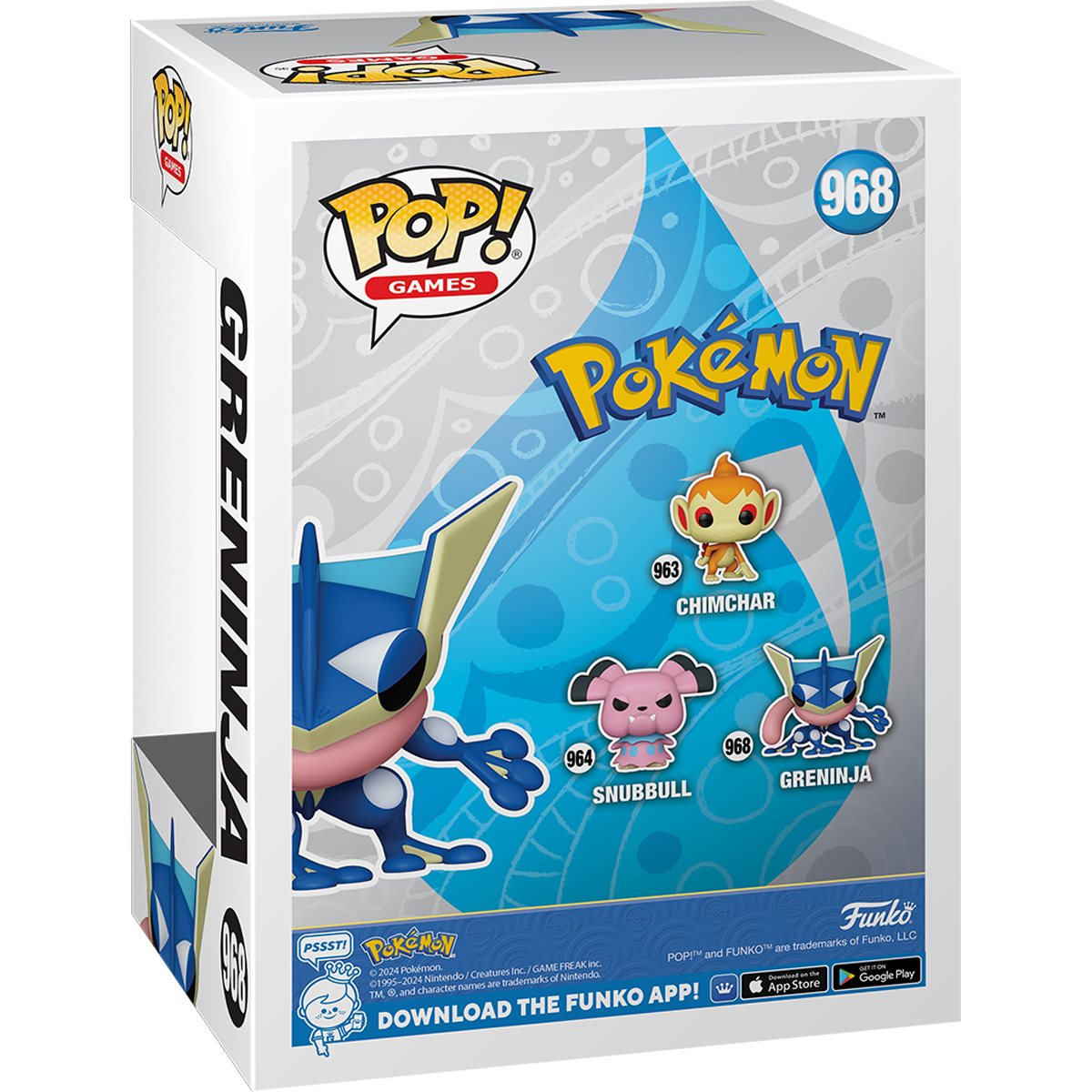 Pokemon Greninja Funko Pop! #968 packaging
