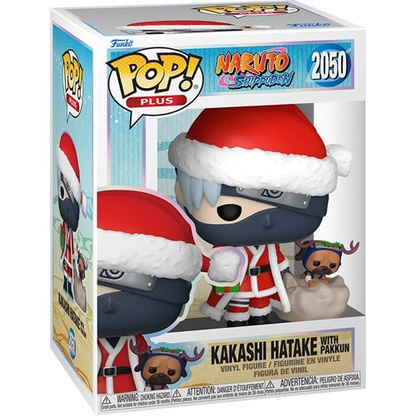 Preorder: Naruto: Shippuden Kakashi Hatake with Pakkun (Holiday) Funko Pop! Vinyl Figure Plus #2050